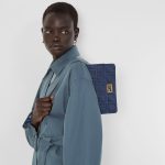 FENDI Wallet On Chain Baguette Blue FF flocked denim wallet - Image 2